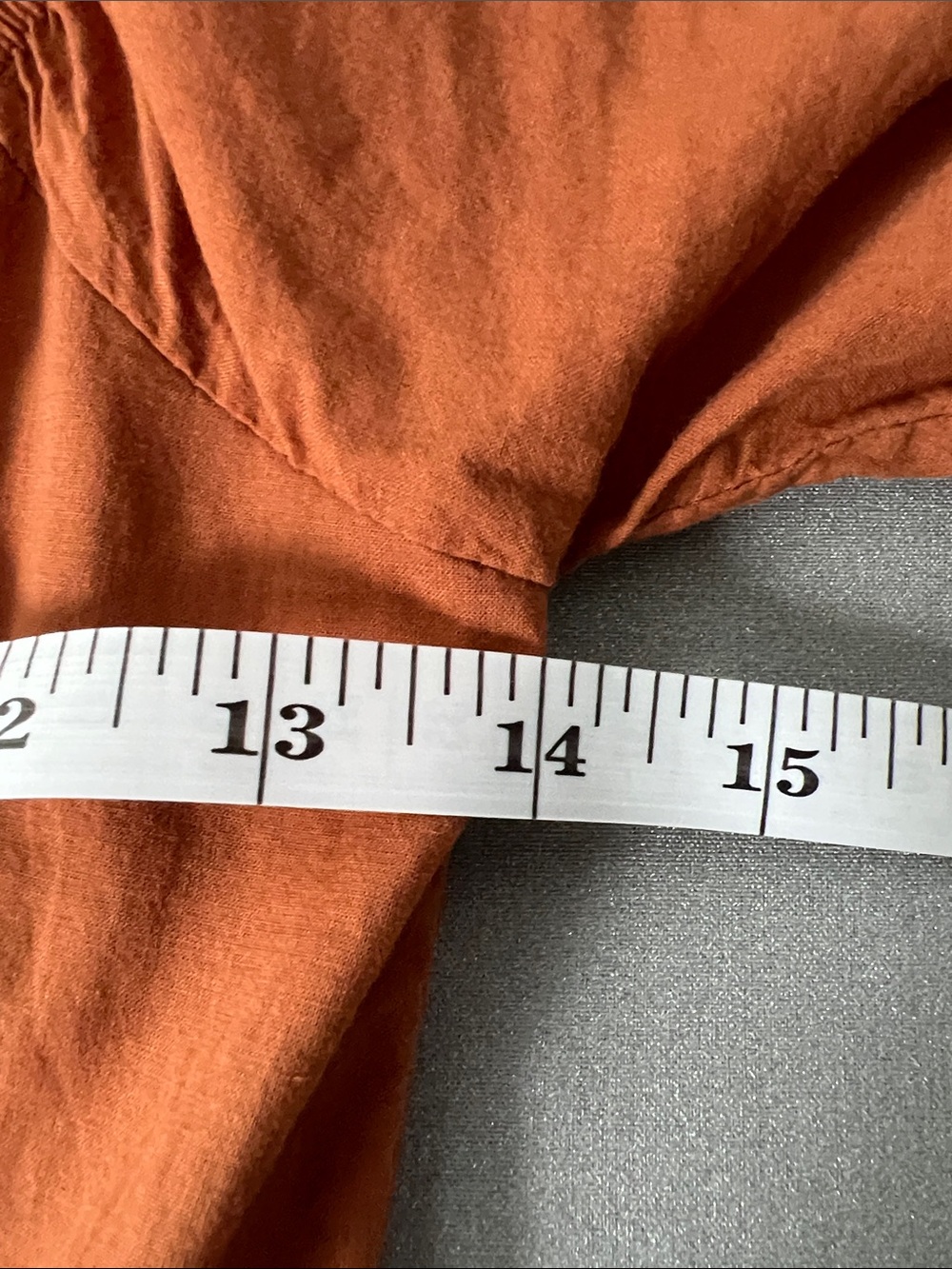 Max + Ash | Rust Puff Sleeve Tiered Mini Dress #3WAJT2398 Size S - Picture 6 of 16